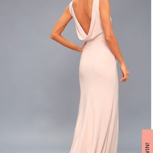 Draped back formal Lulu’s dress, in black